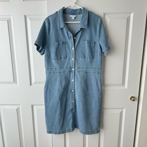 Denim Knee-Length Dress